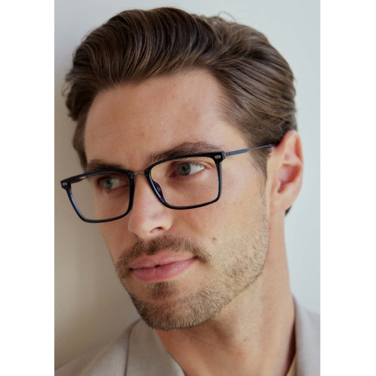 Man wearing CHARMANT Japanese Made premium eyeglasses