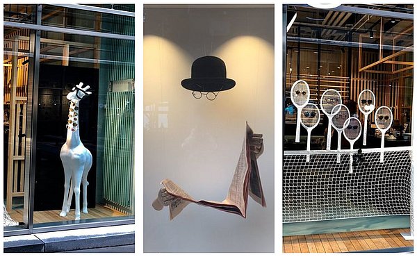 Funny shop window decorations