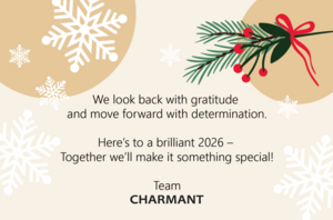 Year-end message from CHARMANT Group reflecting on 2025 and outlook for 2026.