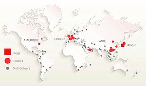 Présence mondiale groupe Charmant