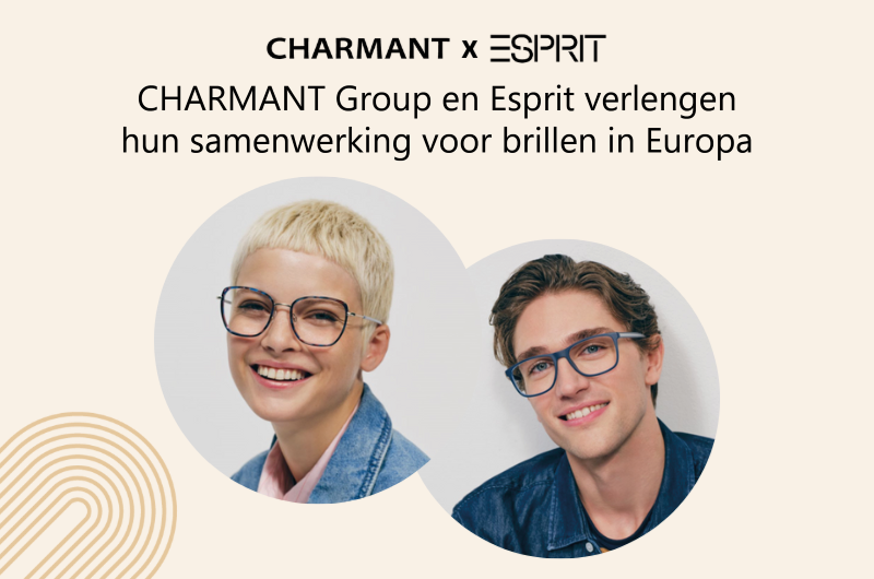 CHARMANT en Esprit versterken hun samenwerking op de Europese brillenmarkt